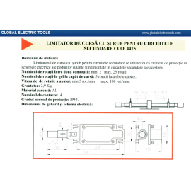 Limitator  de cursa cu surub COD 4475